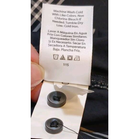 Free Assembly Womens Small Black Plaid Button Up Shirt 100% Cotton NWT - Picture 7 of 7